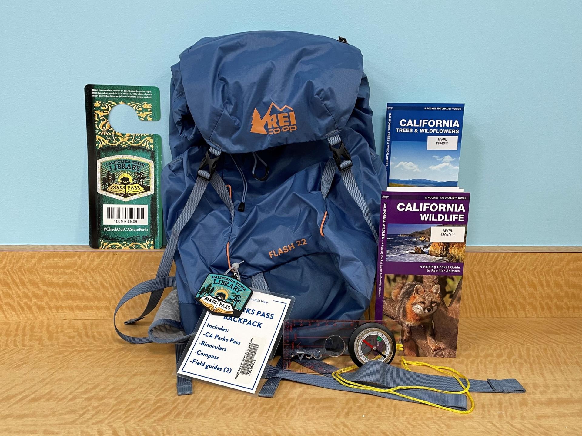 backpack with parks pass